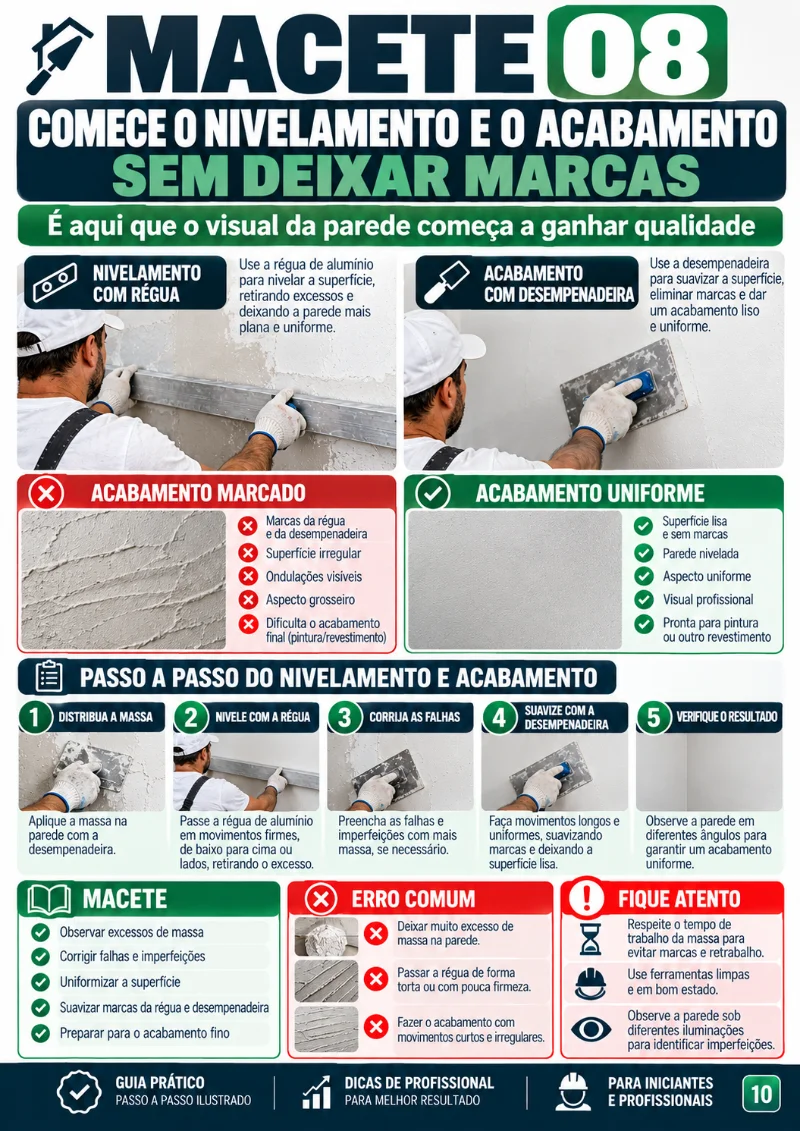 Prévia 10 — Desempeno e acabamento final
